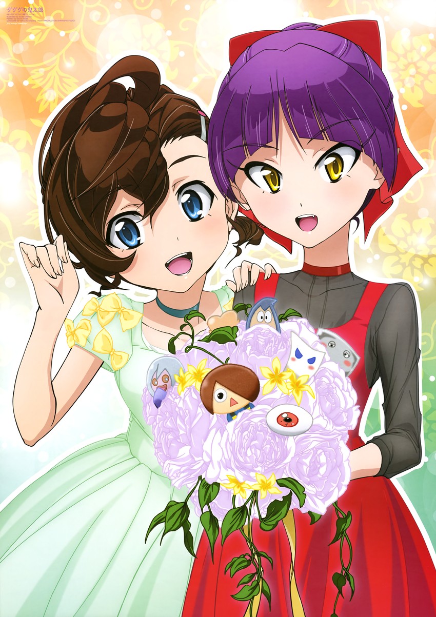 nekomusume, kitarou, inuyama mana, medama oyaji, nezumi otoko, and 4 more (gegege no kitarou and 1 more) drawn by ishiyama_tomoyuki, seida_naomi, and shimizu_sorato