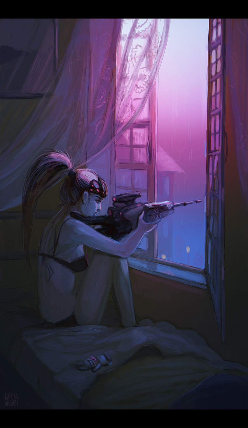 widowmaker (overwatch and 1 more) drawn by daria_arbuz