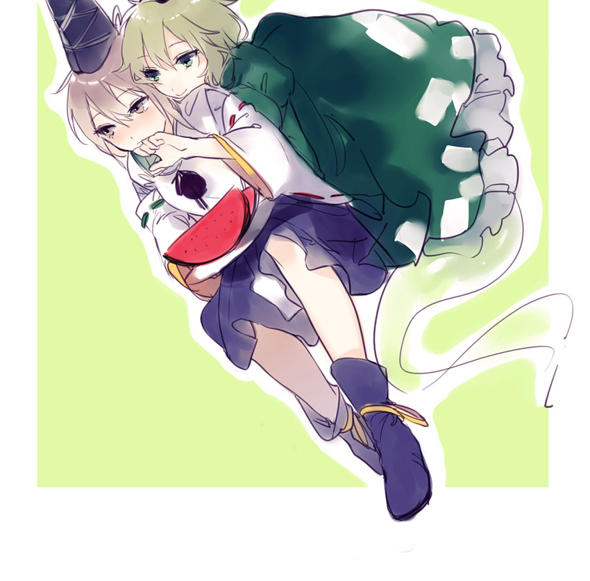 mononobe no futo and soga no tojiko (touhou) drawn by hug_(yourhug)