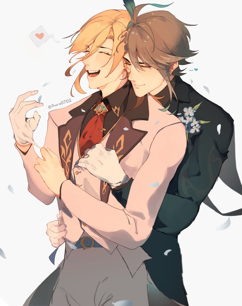 alhaitham and kaveh (genshin impact and 1 more) drawn by aura0702