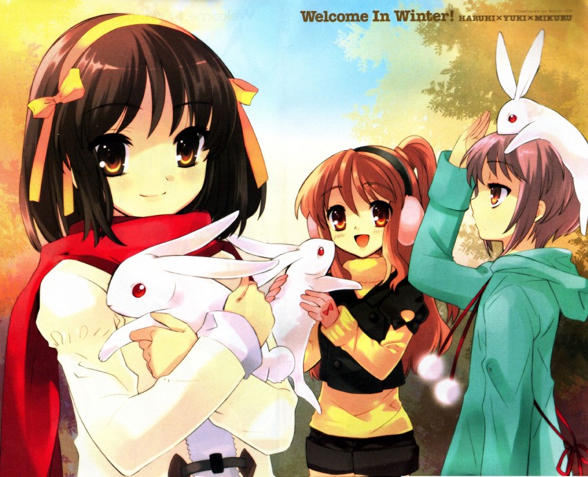 suzumiya haruhi, nagato yuki, and asahina mikuru (suzumiya haruhi no yuuutsu) drawn by ito_noizi