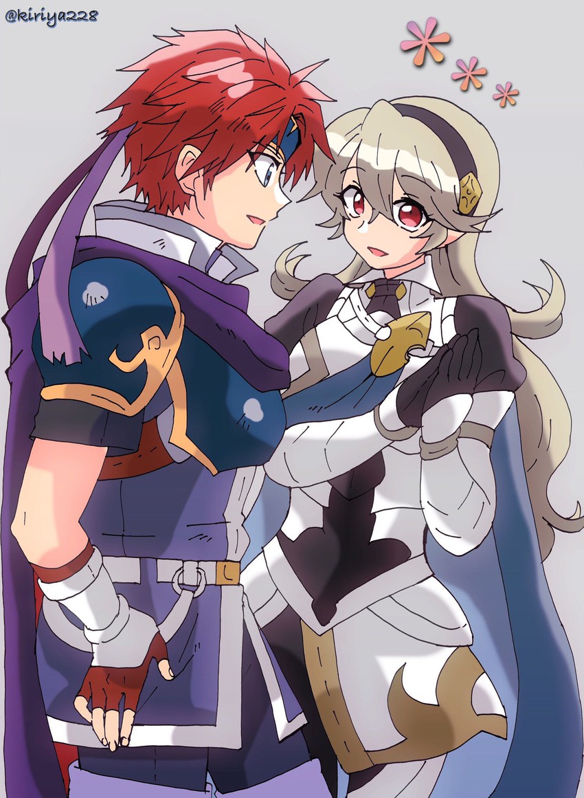 female corrin and roy (fire emblem and 4 more) drawn by kiriya_(552260)