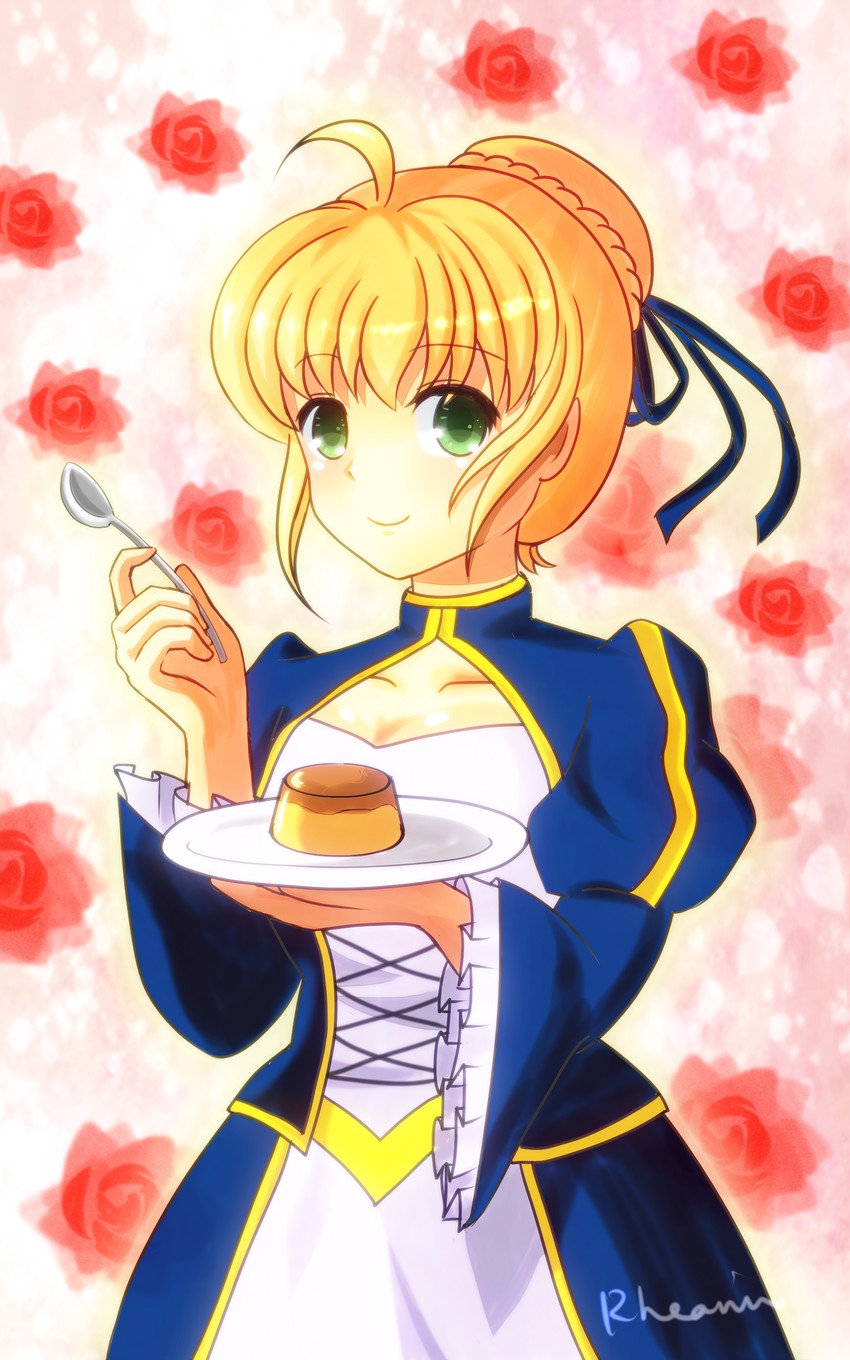 artoria pendragon and saber (fate and 1 more) drawn by rheaniu