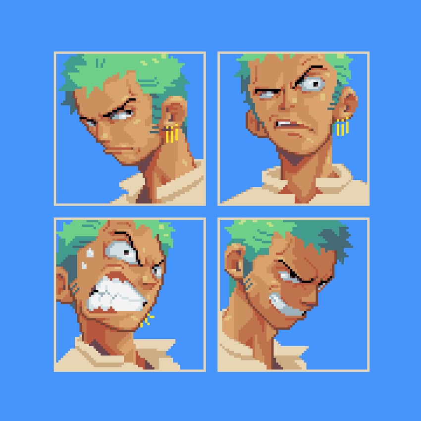 roronoa zoro (one piece) drawn by yooni_(yoonisan_)