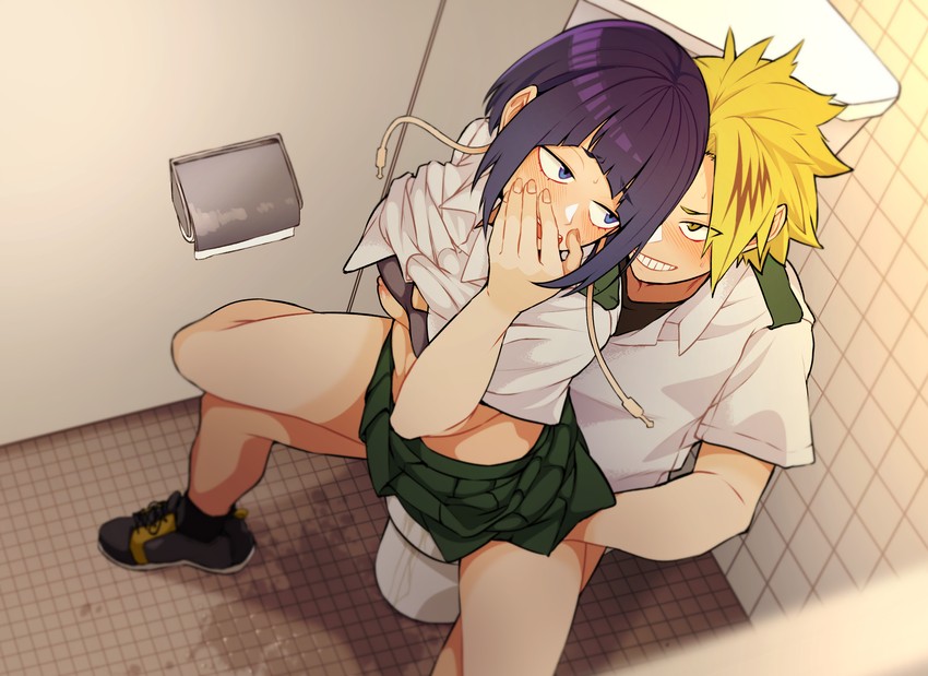 jiro kyoka and kaminari denki (boku no hero academia) drawn by kobaji