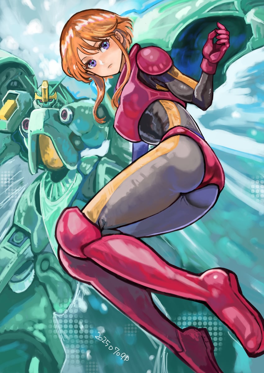 puru two and quin mantha (gundam and 1 more) drawn by okrdisk2000
