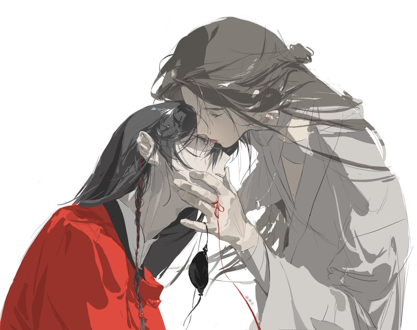xie lian and hua cheng (tianguan cifu) drawn by qingyun