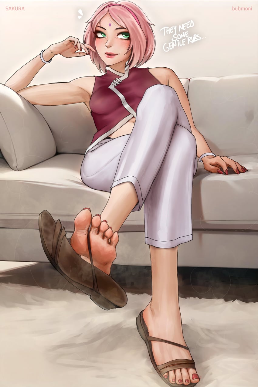 haruno sakura (naruto and 1 more) drawn by bubmoni