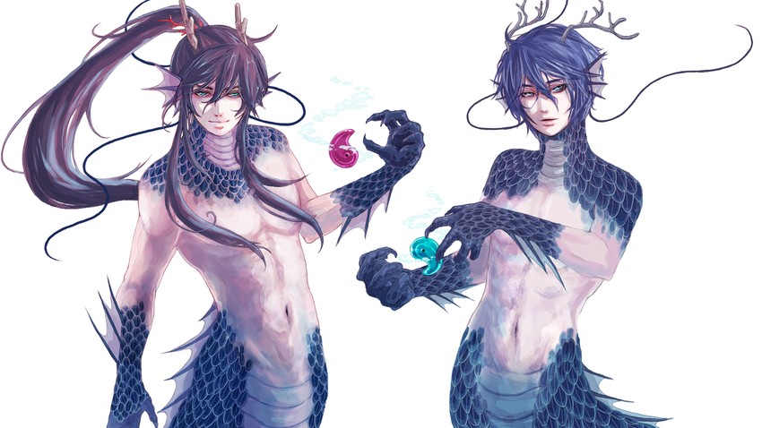 kaito and kamui gakupo (vocaloid) drawn by ine_(namichidori)