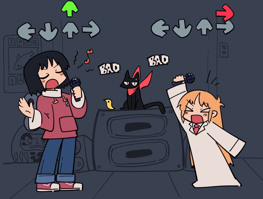 shinonome nano, professor shinonome, and sakamoto (nichijou and 1 more) drawn by adpx