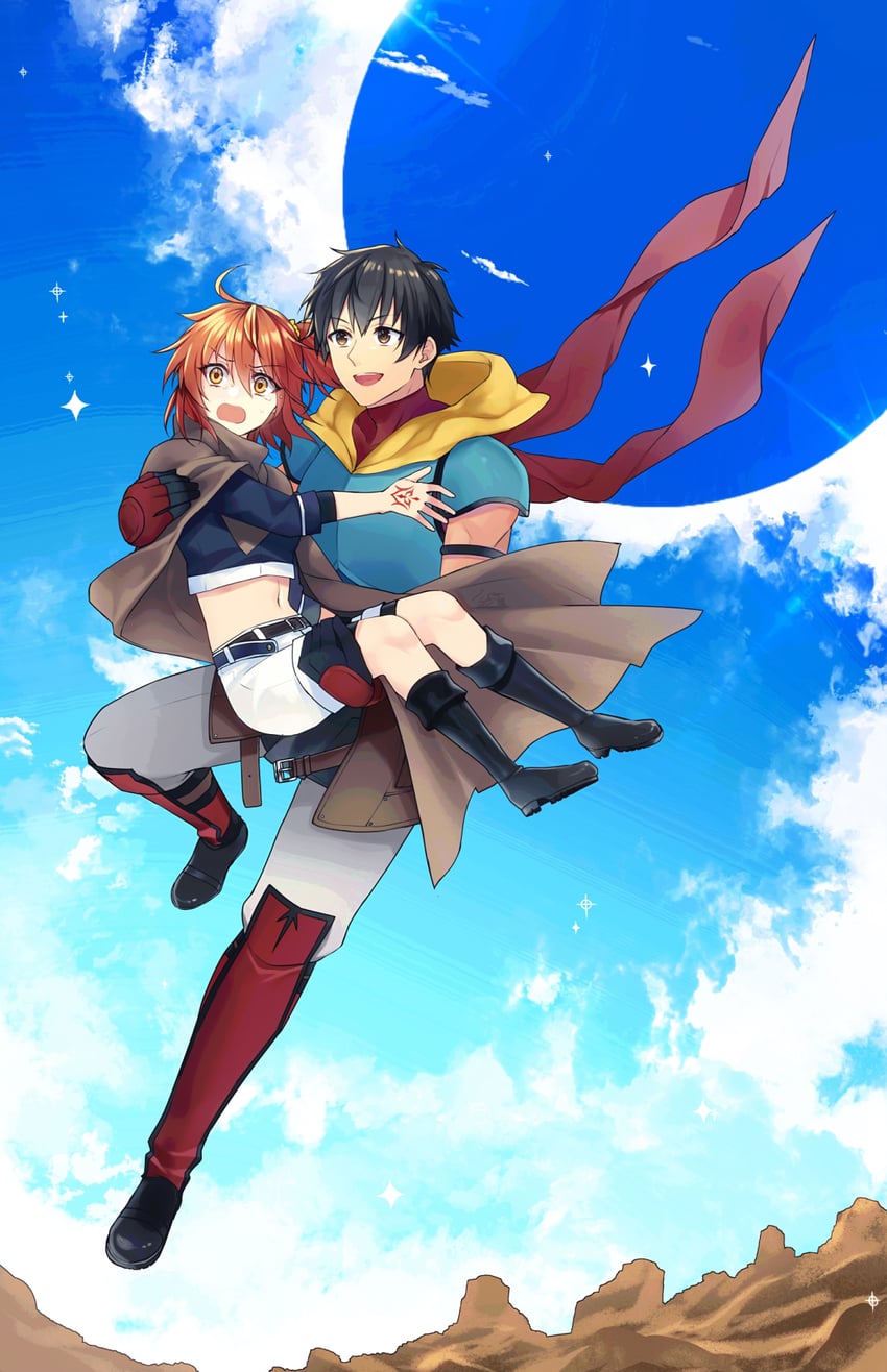 fujimaru ritsuka and arash (fate and 1 more) drawn by hira_(daphne)