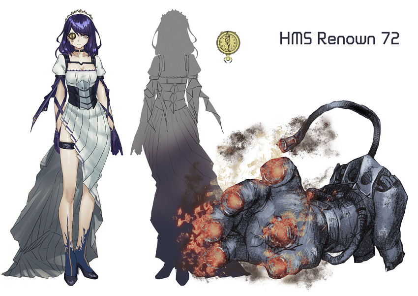 renown and enemy vessel (warship girls r) drawn by liyou-ryon