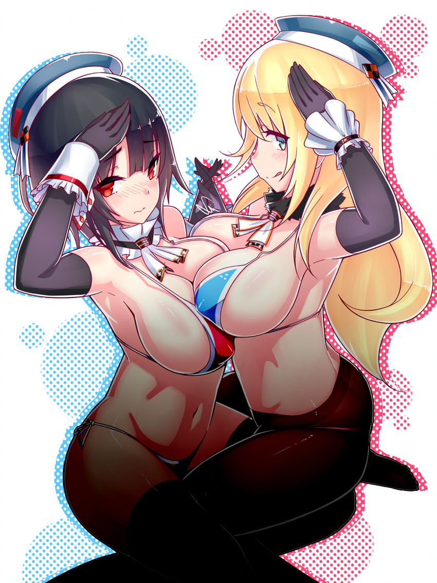 atago and takao (kantai collection) drawn by dev_(dev0614)