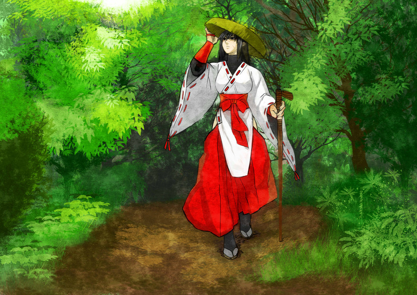 sendai hakurei no miko (original and 2 more) drawn by kuroi_yasu