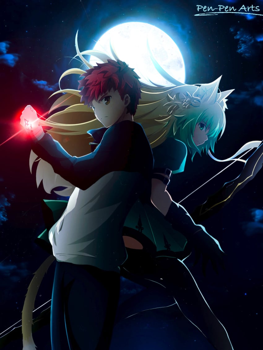 emiya shirou and atalanta (fate and 2 more) drawn by pen-pen_arts