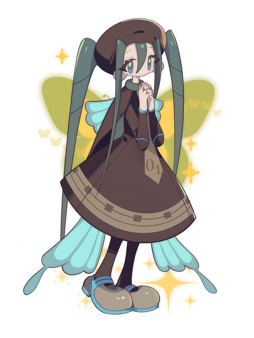 hatsune miku and bug miku (pokemon and 2 more) drawn by peco_(peco1n1)