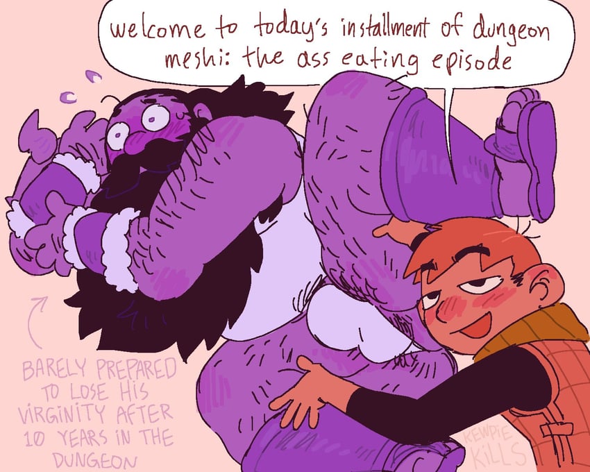 senshi and chilchuck tims (dungeon meshi) drawn by kewpie_(kewpiekills)