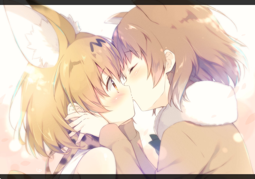 serval and black-tailed prairie dog (kemono friends) drawn by shiratama_(shiratamaco)