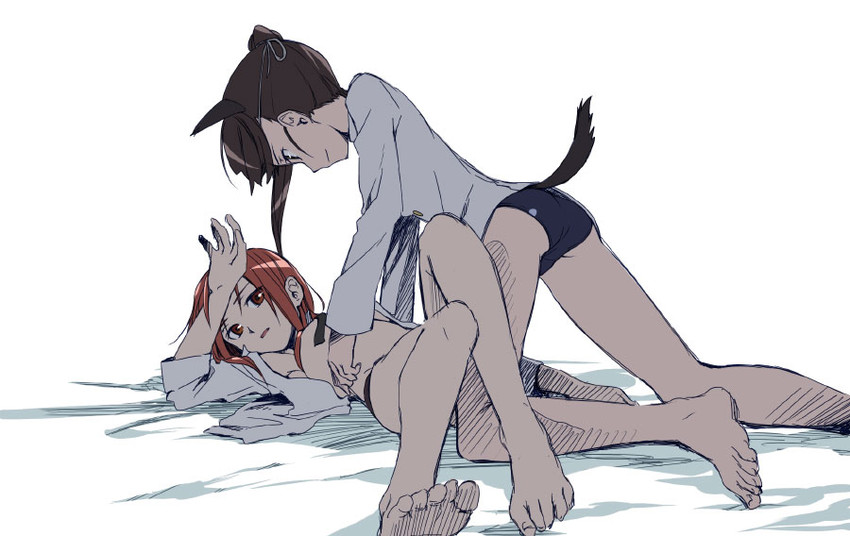 sakamoto mio and minna-dietlinde wilcke (world witches series and 1 more) drawn by tsuta_no_ha