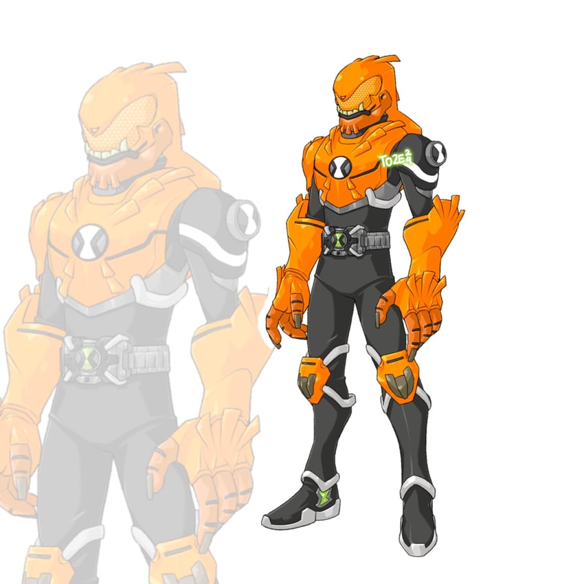wildmutt and kamen rider omnitrix (kamen rider and 1 more) drawn by to_ze