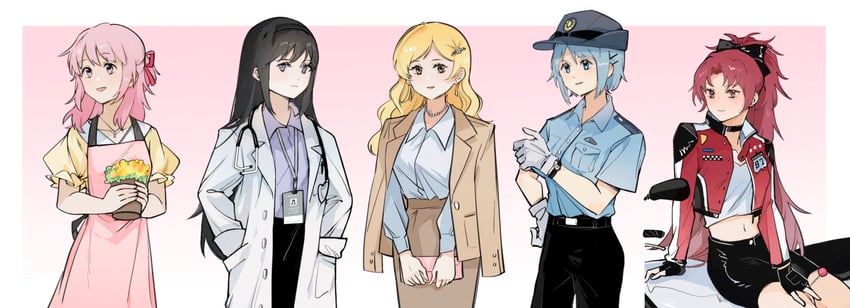 akemi homura, kaname madoka, miki sayaka, sakura kyoko, and tomoe mami (mahou shoujo madoka magica) drawn by ziyin