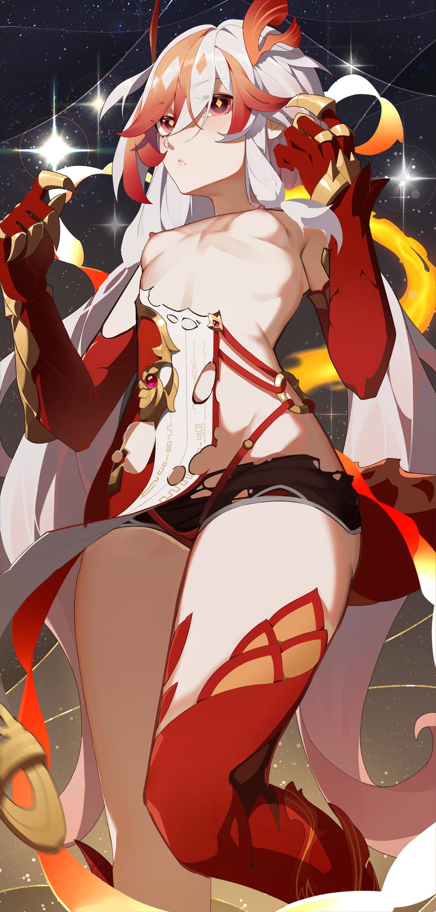 fu hua (honkai and 1 more) drawn by jinjide_shaonian
