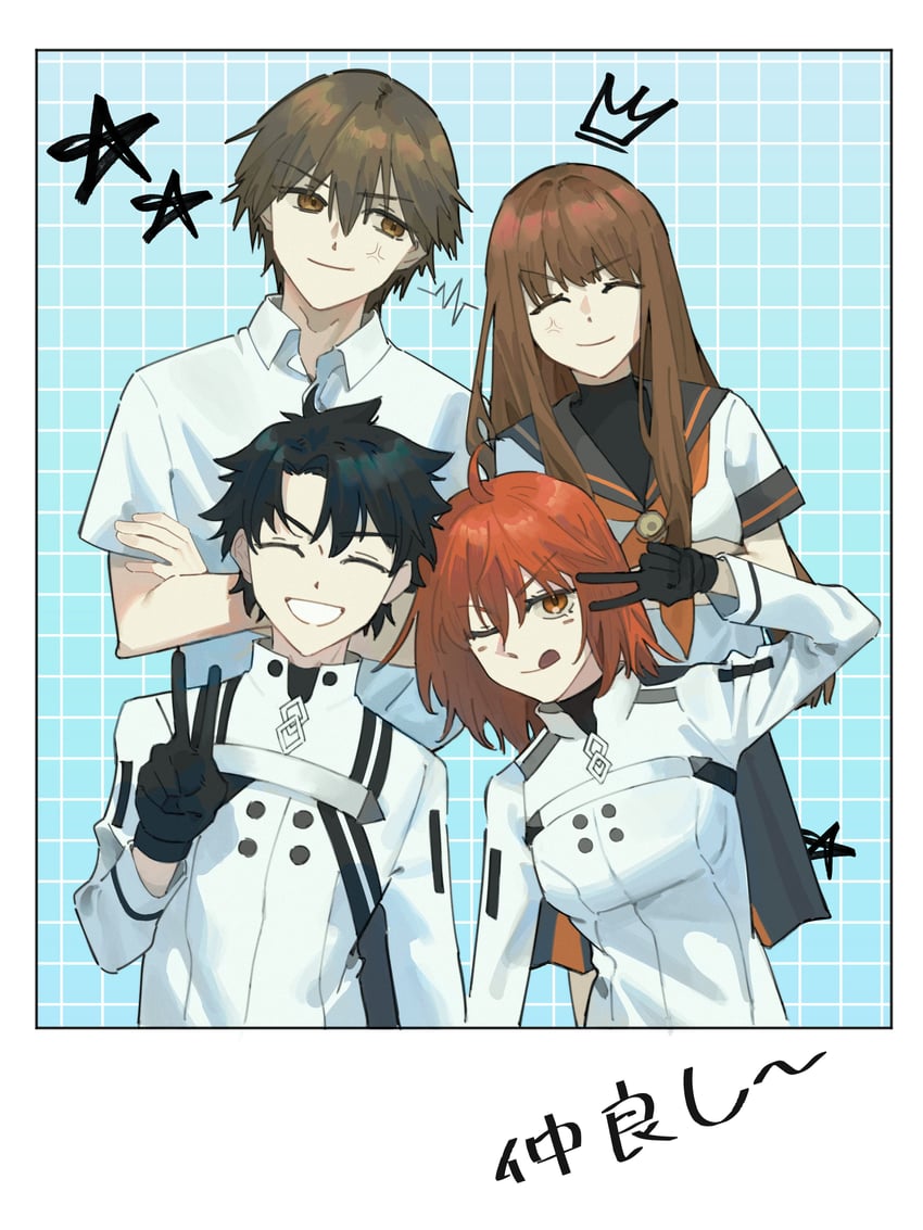 fujimaru ritsuka and kishinami hakuno (fate and 1 more) drawn by millonview619