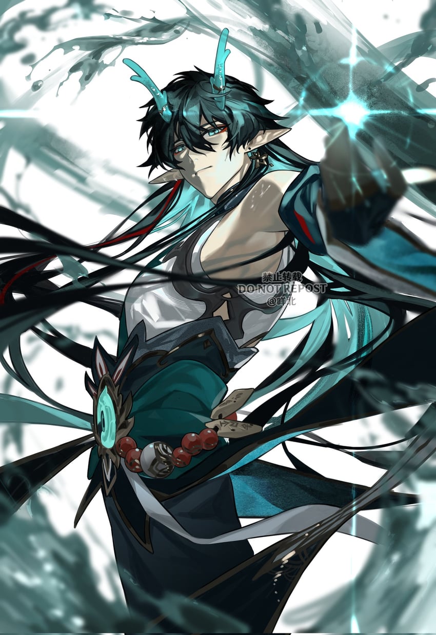 dan heng (honkai and 1 more) drawn by miemiebei