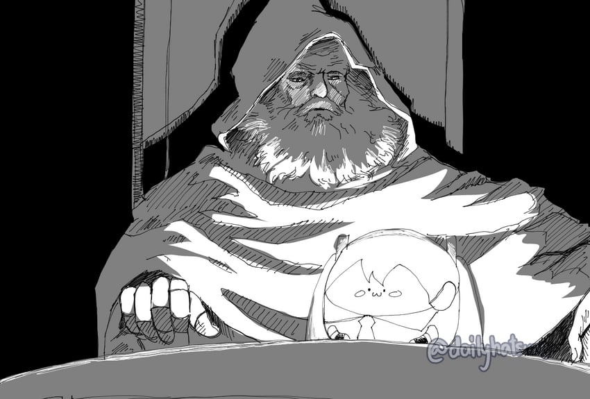 hatsune miku and saruman (vocaloid and 1 more) drawn by odakuram