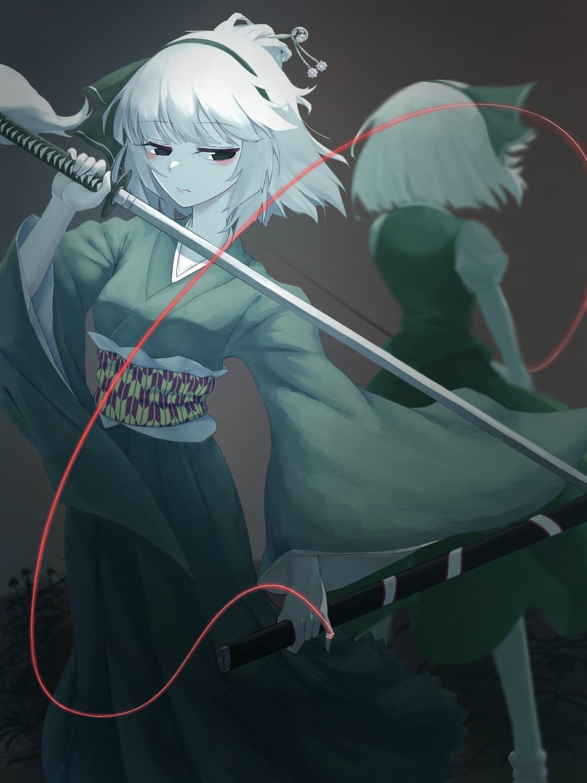 konpaku youmu (touhou and 1 more) drawn by tenx2_1341