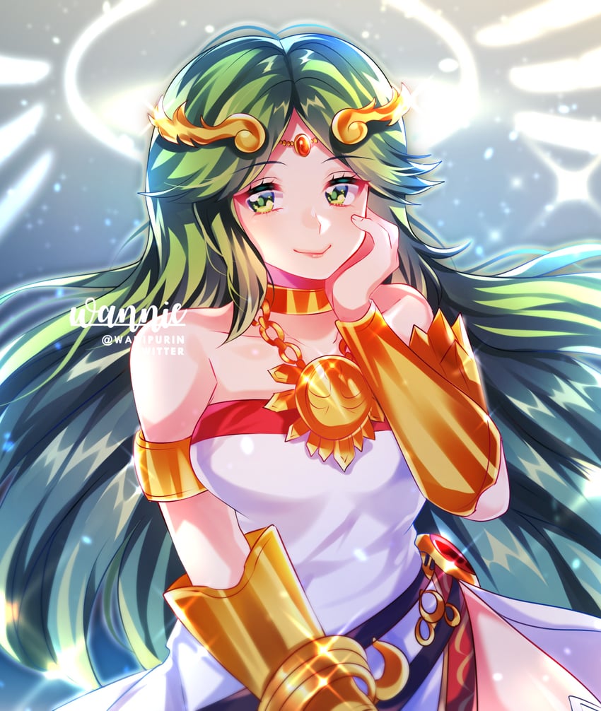 palutena (kid icarus and 1 more) drawn by yuyu_(yuyupurinn)