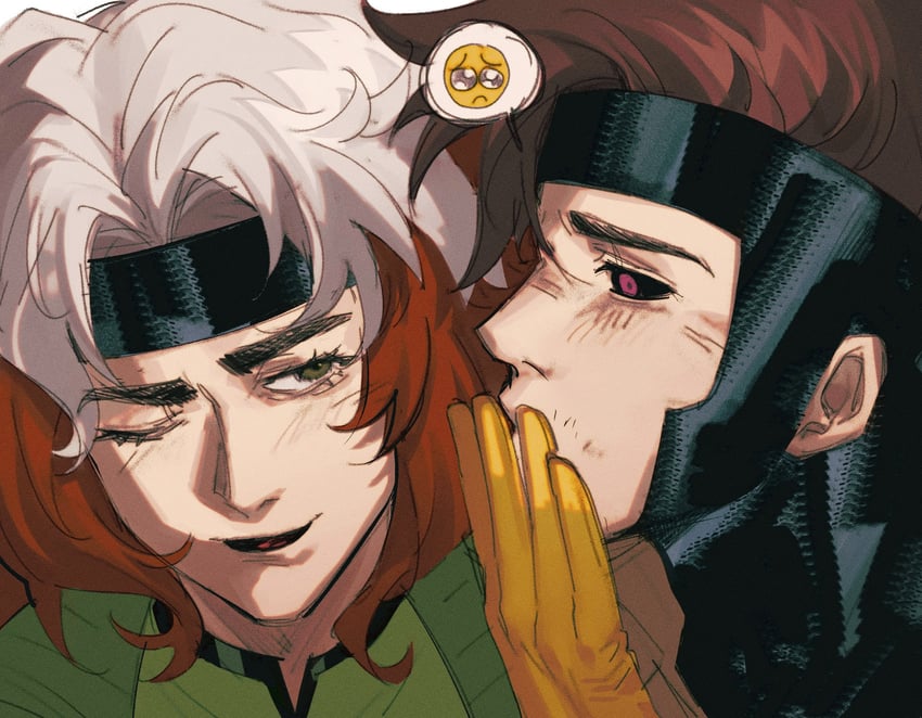 rogue and gambit (marvel and 2 more) drawn by helado_jpg