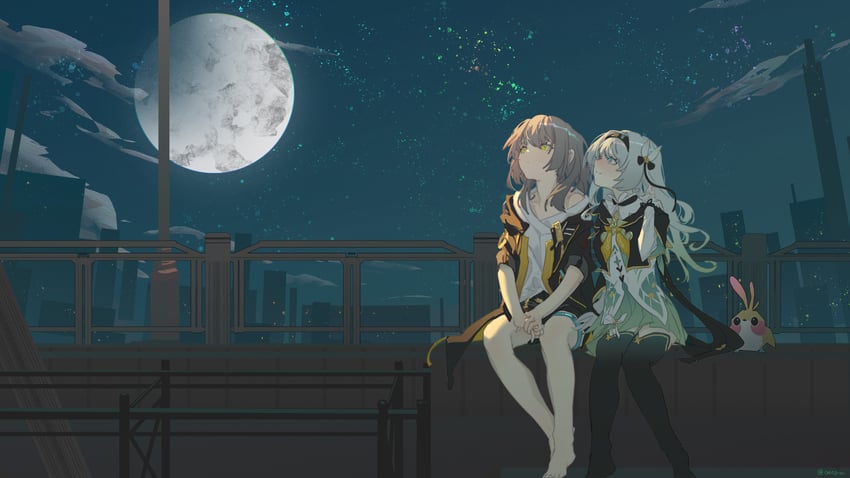 trailblazer, firefly, and stelle (honkai and 1 more) drawn by 04c0