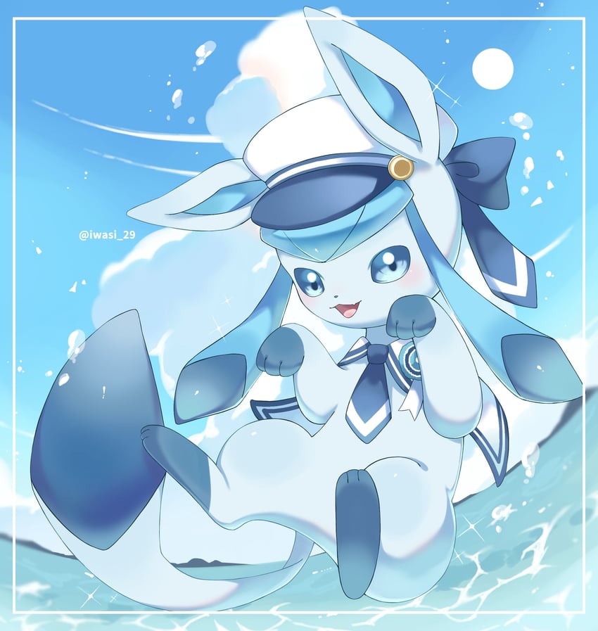 glaceon (pokemon and 1 more) drawn by iwasi_29