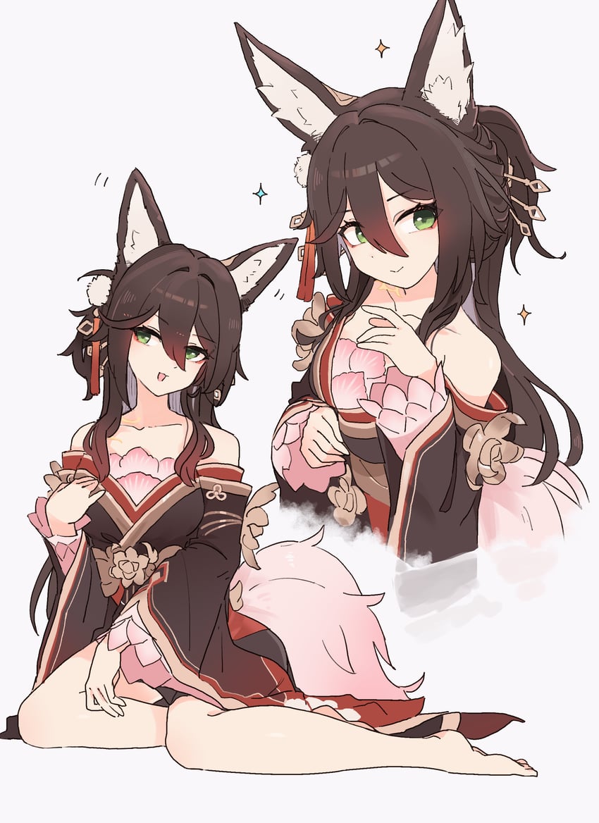 tingyun (honkai and 1 more) drawn by origami_gyokuo
