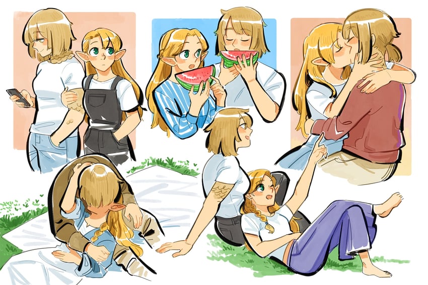 marcille donato and falin touden (dungeon meshi) drawn by ange_(angeban93)