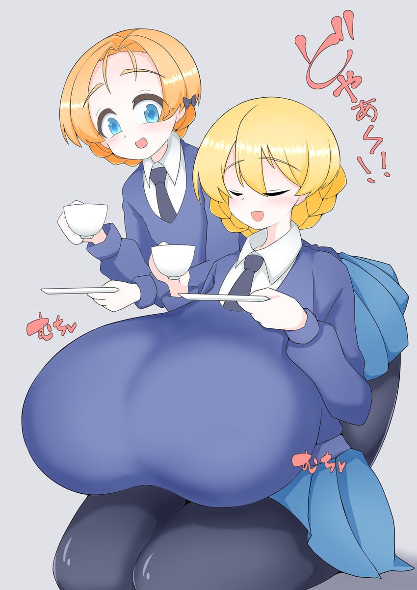 darjeeling and orange pekoe (girls und panzer) drawn by rimota12