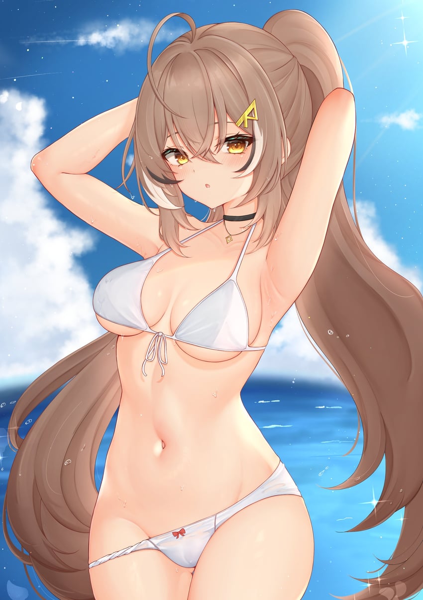 nanashi mumei (hololive and 1 more) drawn by honon