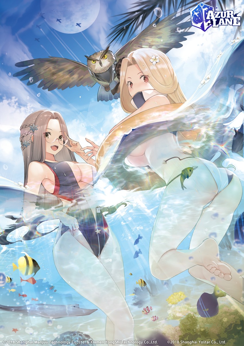 shangri-la and bunker hill (azur lane) drawn by teddypocky
