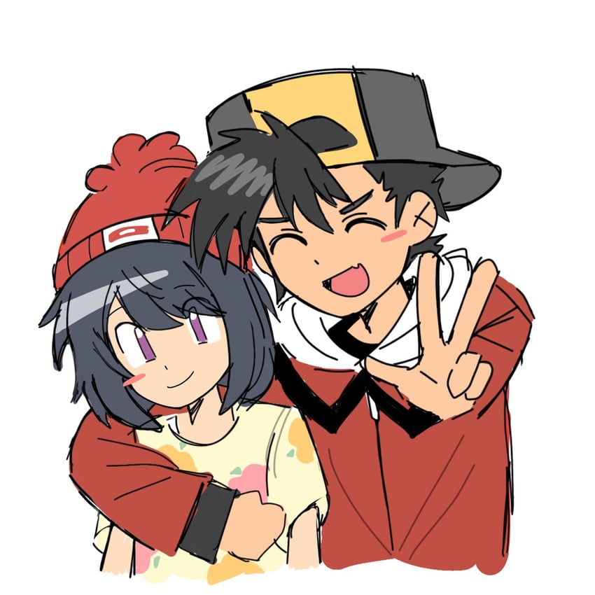 selene and ethan (pokemon and 2 more) drawn by ashke1chum