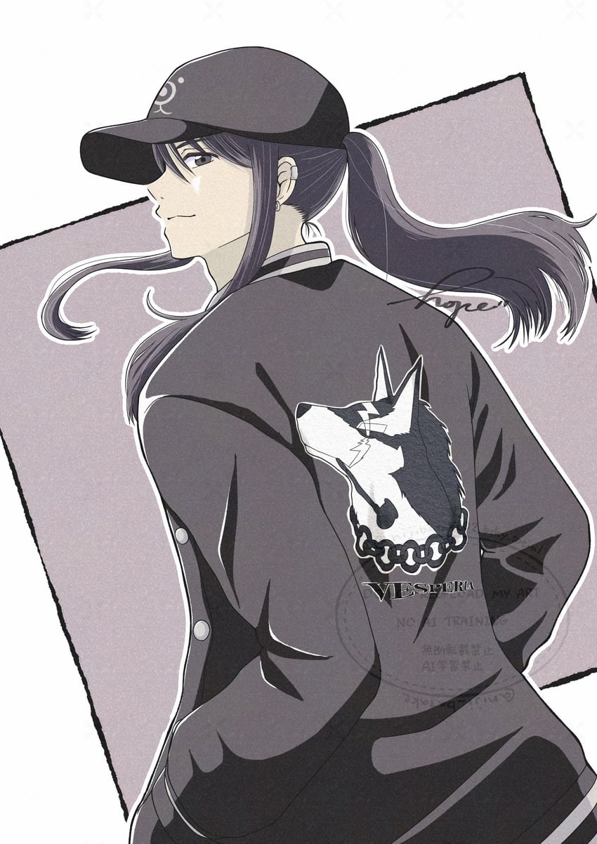 yuri lowell and repede (tales of and 1 more) drawn by niji_batake