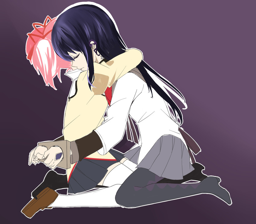 akemi homura and kaname madoka (mahou shoujo madoka magica and 1 more) drawn by yuka_(mikuxluka)