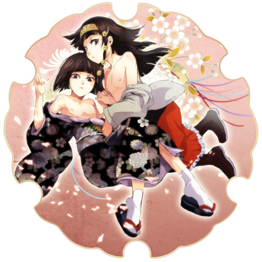 alluka zoldyck and kalluto zoldyck (hunter x hunter) drawn by locon