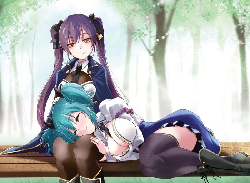 hishida haru and suzuki chinami (assault lily) drawn by urutsu_sahari