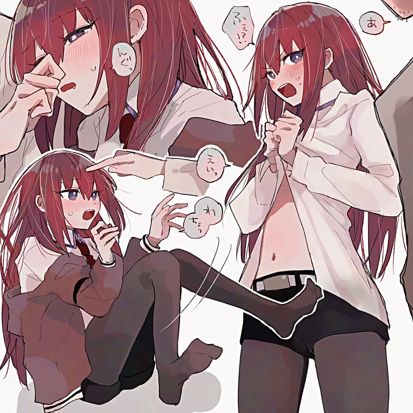 makise kurisu and okabe rintarou (steins;gate) drawn by suehiroch0
