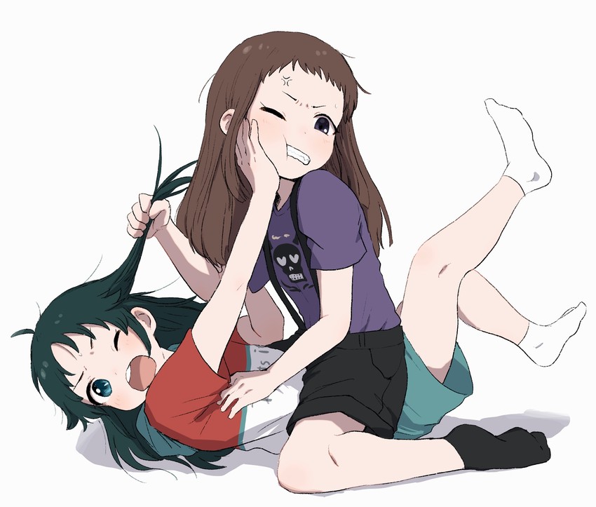 koseki reina and nanjo hikaru (idolmaster and 2 more) drawn by hiragana_(maru_kaku)