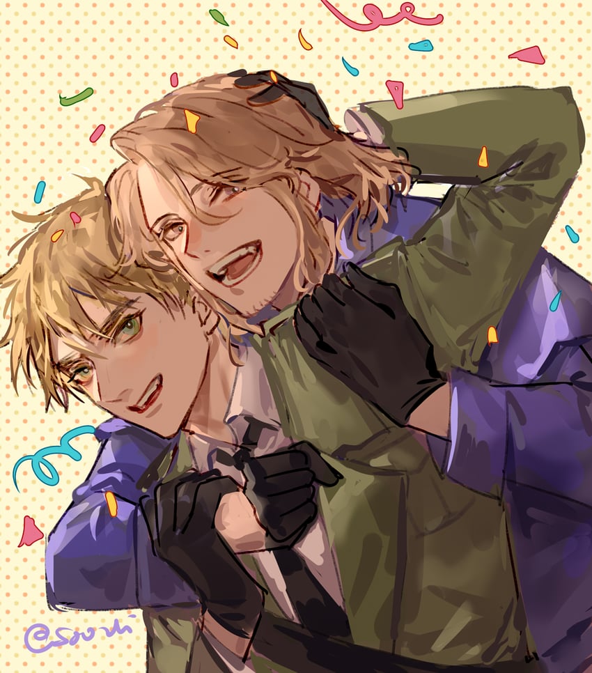 united kingdom and france (axis powers hetalia) drawn by soozhi