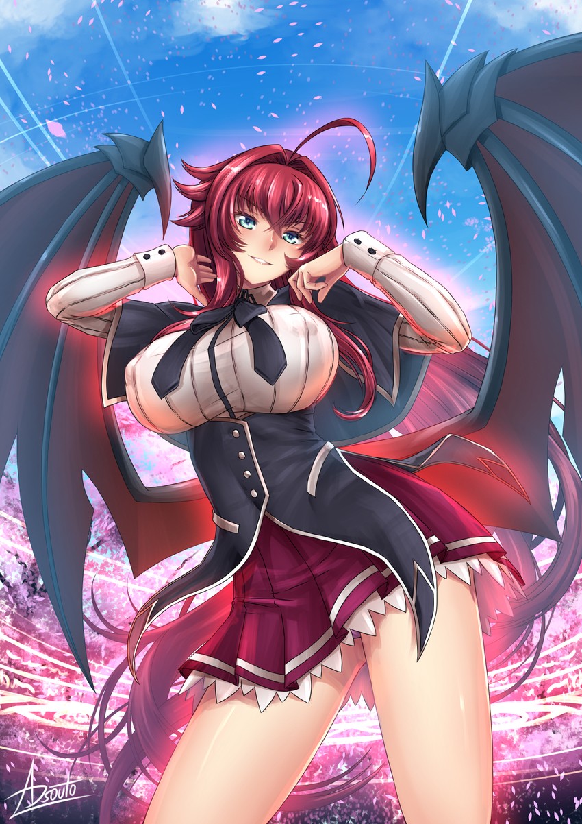 rias gremory (high school dxd) drawn by adsouto