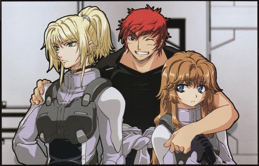 chall acustica, marlene vlady, and ruido resonance (gundam and 2 more) drawn by uon_taraku
