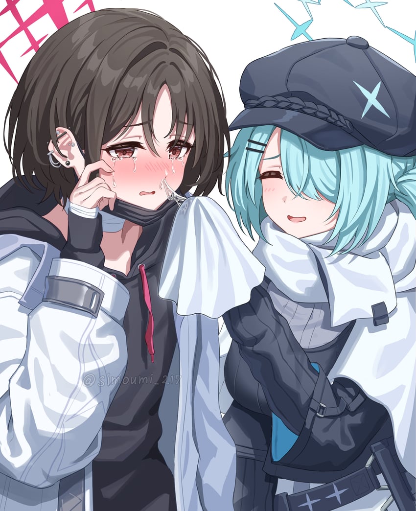 hiyori and misaki (blue archive) drawn by simoumi_217